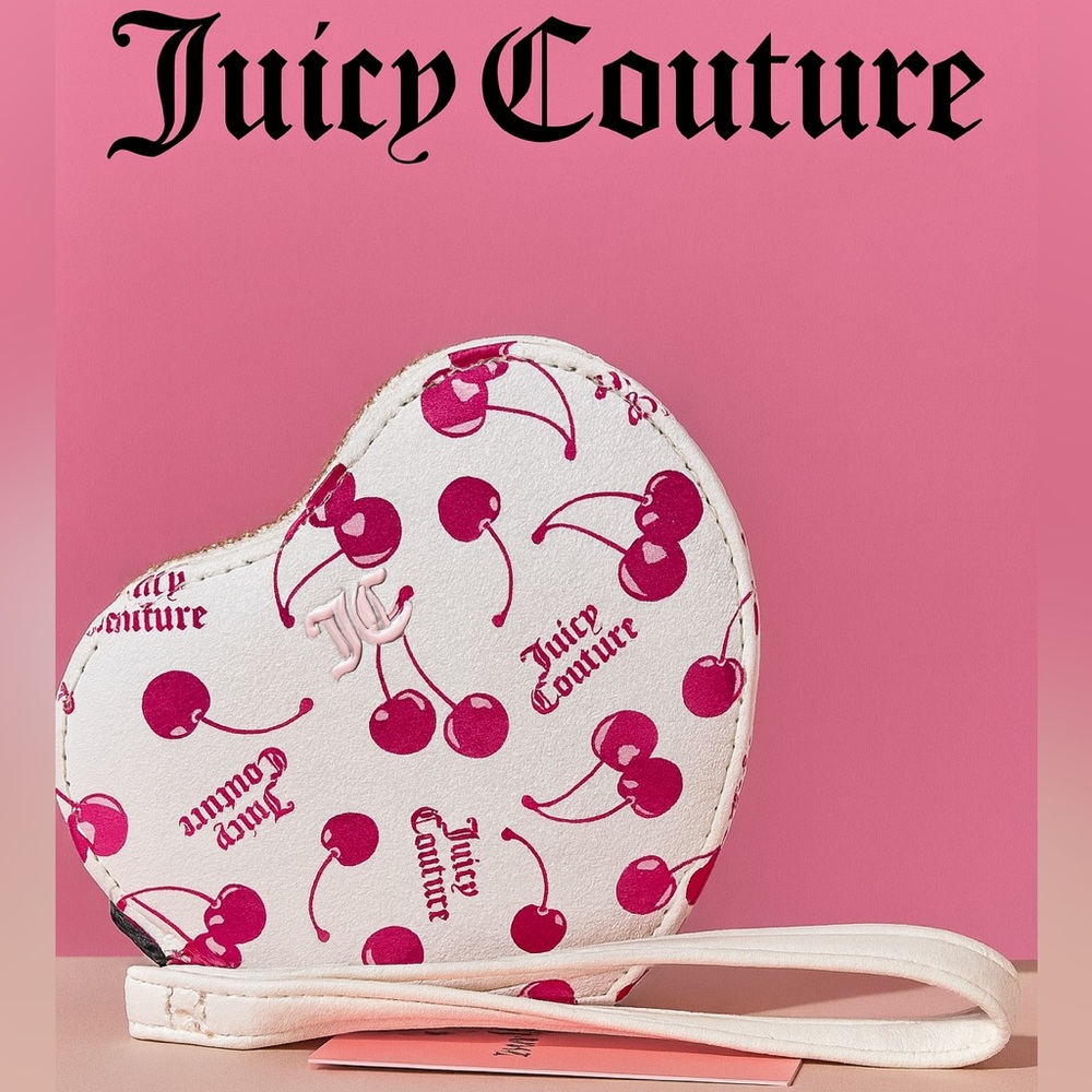 JUICY COUTURE “Cherry On Top” Heart-Shaped Wristlet | NWT | MSRP $39